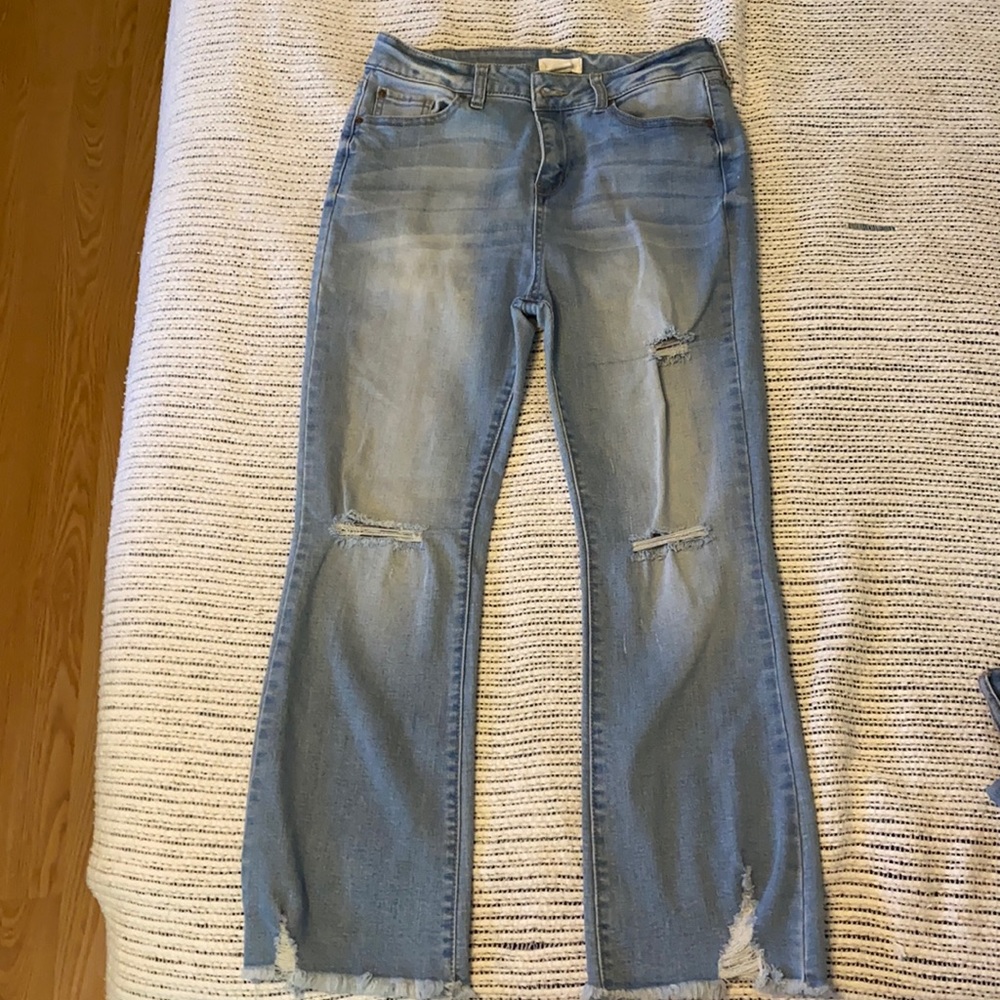 High Waisted Ankle Length Jeans